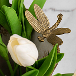 Декоративная ваза из фарфора с бронзовыми вставками Eden Garden варинант исполнения - 5 | Loft Concept в Казани