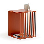 Оранжевый приставной стол из металла Lattice варинант исполнения - 3 | Loft Concept в Казани