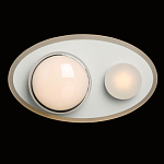 Бра овальной формы белого цвета с 2-мя лампами Lunar Pebbles варинант исполнения - 2 | Loft Concept в Казани