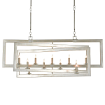 Люстра серебряная из пересекающихся прямоугольных элементов Intersecting Rectangles варинант исполнения - 2 | Loft Concept в Казани