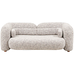 Дизайнерский двухместный диван с мягкими спинкой и подлокотниками бежевый Madelaine Sofa Beige варинант исполнения - 1 | Loft Concept в Казани