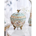 Шкатулка голубого цвета с цветочными орнаментами Blue Garden варинант исполнения - 7 | Loft Concept в Казани