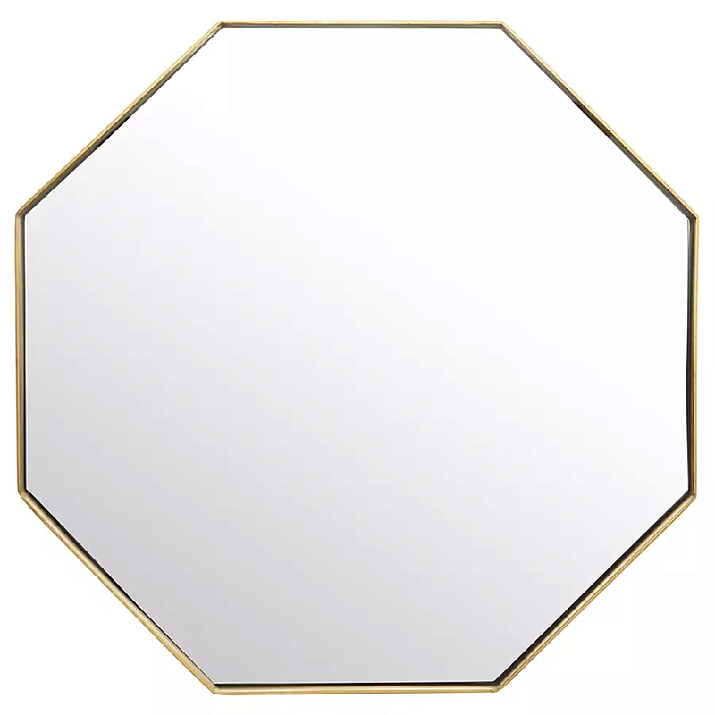 Зеркало золотистое восьмиугольной формы Octagon Золотой Зеркало золотистое восьмиугольной формы Octagon Золотой в Казани | Loft Concept