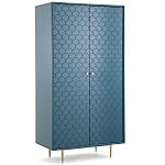 Шкаф двухдверный Scale Ornament Blue Wardrobe варинант исполнения - 2 | Loft Concept в Казани