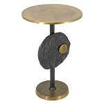 Столик приставной с абстрактным основанием и акцентом в виде золотистого диска Heavenly Space варинант исполнения - 3 | Loft Concept в Казани