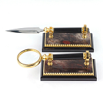 Настольный письменный набор из яшмы и долерита с декором Двуглавый орел Manager Organizer варинант исполнения - 5 | Loft Concept в Казани