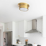 Потолочный светильник круглый цвета состаренная латунь Modern Simple Ceiling Light варинант исполнения - 3 | Loft Concept в Казани