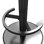 Барный стул вращающийся со спинкой и подлокотниками Douglas Rhombus Черный Велюр варинант исполнения - 5 | Loft Concept в Казани