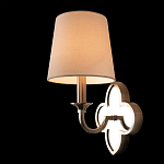 Бра с белым текстильным абажуром и декоративным основанием в виде четырехлистника с зеркальной вставкой Vitorino варинант исполнения - 21 | Loft Concept в Казани