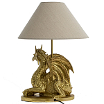 Настольная лампа с абажуром Дракон Golden Dragon Lamp Beige варинант исполнения - 3 | Loft Concept в Казани