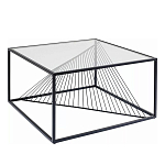 Журнальный стол черный с столешницей из прозрачного закаленного стекла Dynamics варинант исполнения - 1 | Loft Concept в Казани