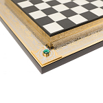 Шахматы из бронзы и натуральных камней Долерит и Мрамор с гравировкой Decorative Thematic Chess варинант исполнения - 4 | Loft Concept в Казани