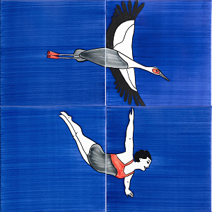 Плитка с узором Аист