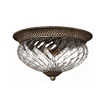 Потолочный светильник с чашеобразным плафоном из толстого волнообразного стекла и широким узорчатым основанием Hinkley варинант исполнения - 1 | Loft Concept в Казани