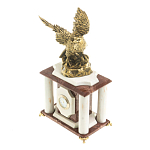 Часы настольные из натурального камня с декором в виде орла Eagle Stone Clock варинант исполнения - 2 | Loft Concept в Казани