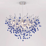 Люстра с синими стеклянными подвесками в форме капель FAIRYTREE Light варинант исполнения - 1 | Loft Concept в Казани