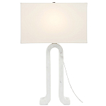 Настольная лампа на арочном корпусе с прямоугольным абажуром One Piece Support варинант исполнения - 2 | Loft Concept в Казани