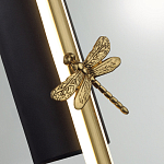 Бра с круглым плафоном из алебастра и бронзовой декоративной стрекозой 65 Alaris  варинант исполнения - 7 | Loft Concept в Казани