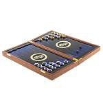 Нарды с гравюрой из натурального камня лазурит Backgammon from Stone варинант исполнения - 2 | Loft Concept в Казани