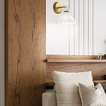 Бра с белым конусным плафоном из стекла Alora Mood варинант исполнения - 9 | Loft Concept в Казани