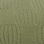 Подушка из хлопка рельефной вязки зеленого цвета Eden Line варинант исполнения - 3 | Loft Concept в Казани