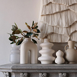 Светло-Бежевое Панно из нитей White Landscape Wall Hanging варинант исполнения - 2 | Loft Concept в Казани