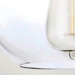 Подвесной светильник цвета никель с прозрачным стеклянным плафоном на цепи Feiss варинант исполнения - 10 | Loft Concept в Казани