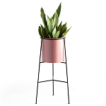 Кашпо из металла Elevated Planters розовое варинант исполнения - 1 | Loft Concept в Казани