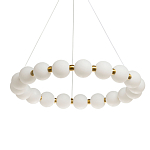 Люстра круглая с матовыми белыми шарами PEARLS Suspension варинант исполнения - 1 | Loft Concept в Казани