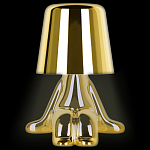 Настольная лампа фигурная цвета золото с гладким абажуром Высота 16 см Sophia варинант исполнения - 1 | Loft Concept в Казани