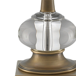 Настольная лампа с хрустальным шаром на корпусе и высоким тканевым абажуром Prism Rod варинант исполнения - 1 | Loft Concept в Казани