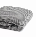 Плед из хлопка серого цвета Waffle Comfort варинант исполнения - 2 | Loft Concept в Казани