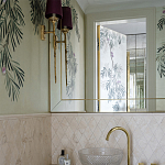 Обои ручная роспись Silk Tree Original colourway on White Metal gilded paper варинант исполнения - 3 | Loft Concept в Казани