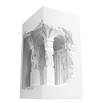 Встраиваемый в стену гипсовый светильник под покраску с колоннами и арками в античном стиле Antiquity Athena варинант исполнения - 6 | Loft Concept в Казани