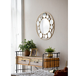 Зеркало настенное с круглыми зеркальными вставками Modern Mirror Space варинант исполнения - 2 | Loft Concept в Казани