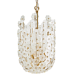 Подвесной светильник декорированный цветами из стекла Lightness of Flowers варинант исполнения - 1 | Loft Concept в Казани