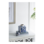 Ваза с крышкой в китайском стиле Oriental Blue & White Ornament Vases варинант исполнения - 3 | Loft Concept в Казани