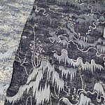 Мебельная ткань Вышивка темно-серый цвет 130 см T2-40 варинант исполнения - 1 | Loft Concept в Казани