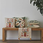 Подушка с цветочным принтом и кисточками Blooming Elegance Daisy варинант исполнения - 9 | Loft Concept в Казани