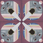 Плитка дизайнерская с узором Маска варинант исполнения - 3 | Loft Concept в Казани