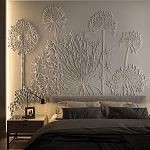 Барельеф DANDELIONS варинант исполнения - 1 | Loft Concept в Казани