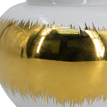 Ваза белая с крышкой и золотистыми фрагментами 24 см Chinoiserie Ceramics варинант исполнения - 3 | Loft Concept в Казани