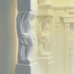 Встраиваемый в стену гипсовый светильник под покраску с колоннами и арками в античном стиле Antiquity Athena варинант исполнения - 13 | Loft Concept в Казани