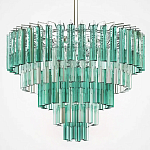 Дизайнерская люстра AQUA Blue Lagoon бирюзовое стекло несколько ярусов варинант исполнения - 1 | Loft Concept в Казани