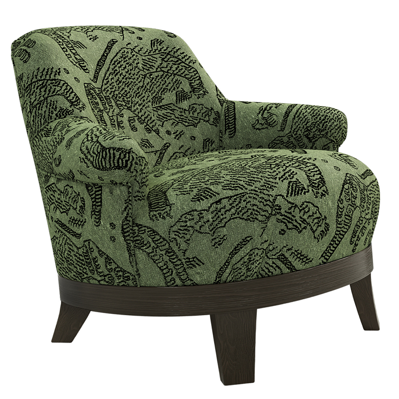 Кресло Turin Green Зеленый Коричневый в Казани | Loft Concept 