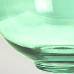 Настольная лампа с шарообразным прозрачным основанием из цветного переработанного стекла и белым цилиндрическим абажуром Elstead Lighting варинант исполнения - 5 | Loft Concept в Казани