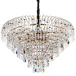 Люстра с прозрачными и цветными подвесками из хрусталя Colorful Crystals Chandelier 18 варинант исполнения - 1 | Loft Concept в Казани
