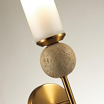 Бра с цилиндрическим матовым плафоном и шаром из камня на металлическом основании Orb Essence варинант исполнения - 10 | Loft Concept в Казани