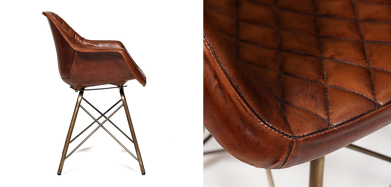 Кресло Leather Industrial armchair Кресло Leather Industrial armchair - Loft-Concept в Казани