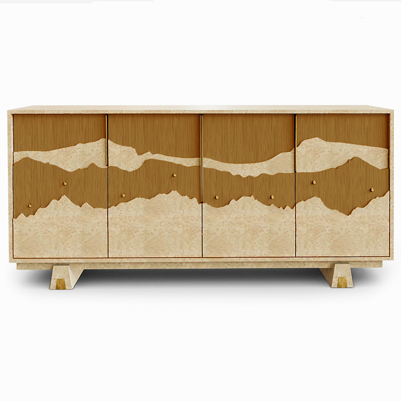 Буфет Okinawa Ginger Large Бежевый Горчичный Золотой в Казани | Loft Concept 